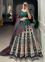 Vaishali Silk Green Navratri Wear Digital Printed Lehenga Choli